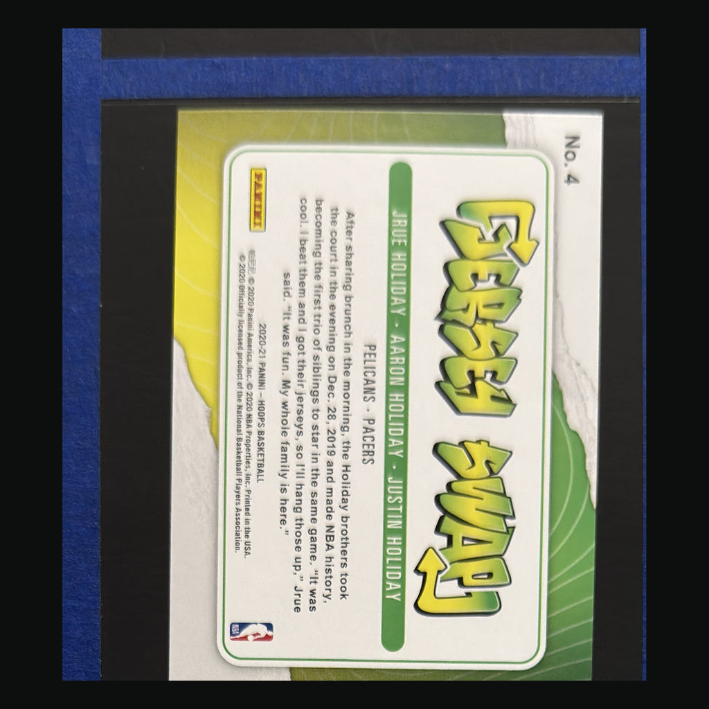 2020-21 Panini NBA Hoops Freaky Swag Holiday Brothers #4 — back