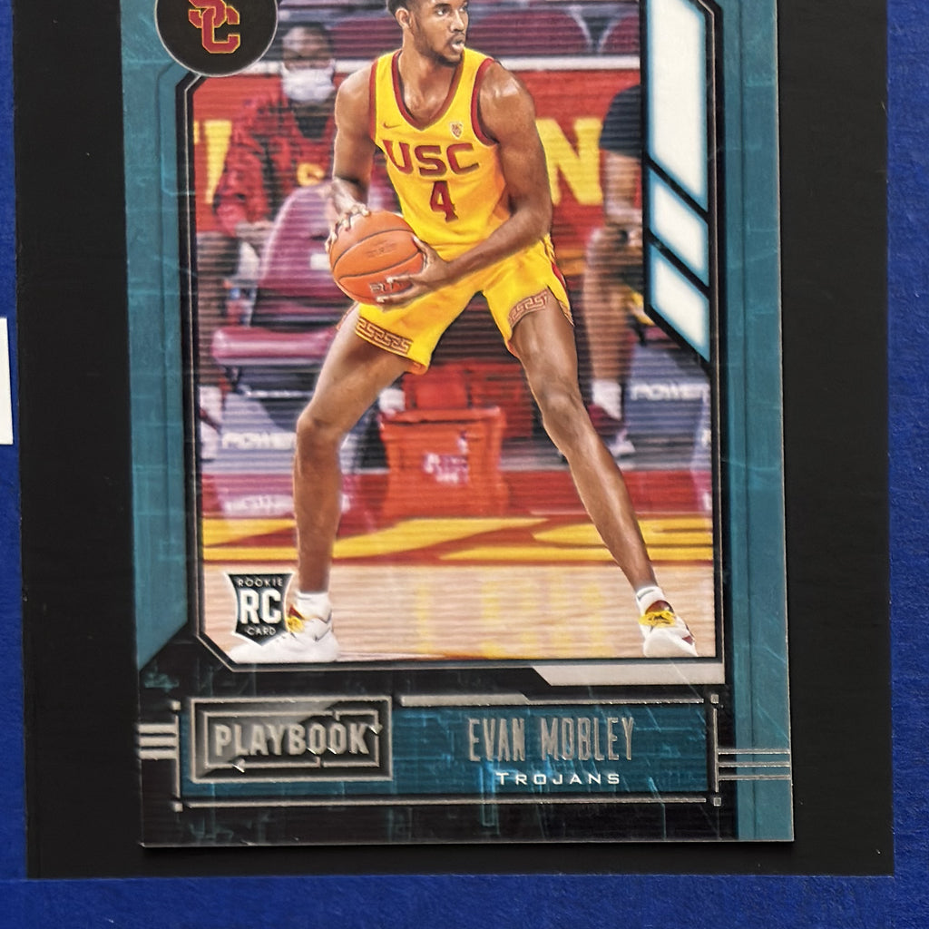 2021-22 Panini Chronicles Draft Picks Playbook Evan Mobley RC #319 — front view