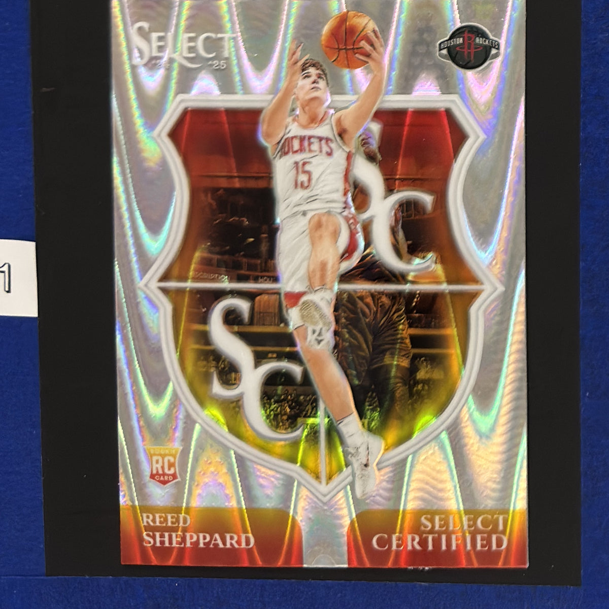 2024-25 Panini Select Select Certified Silver Flash/Ray Wave Reed Sheppard RC #14 — front view