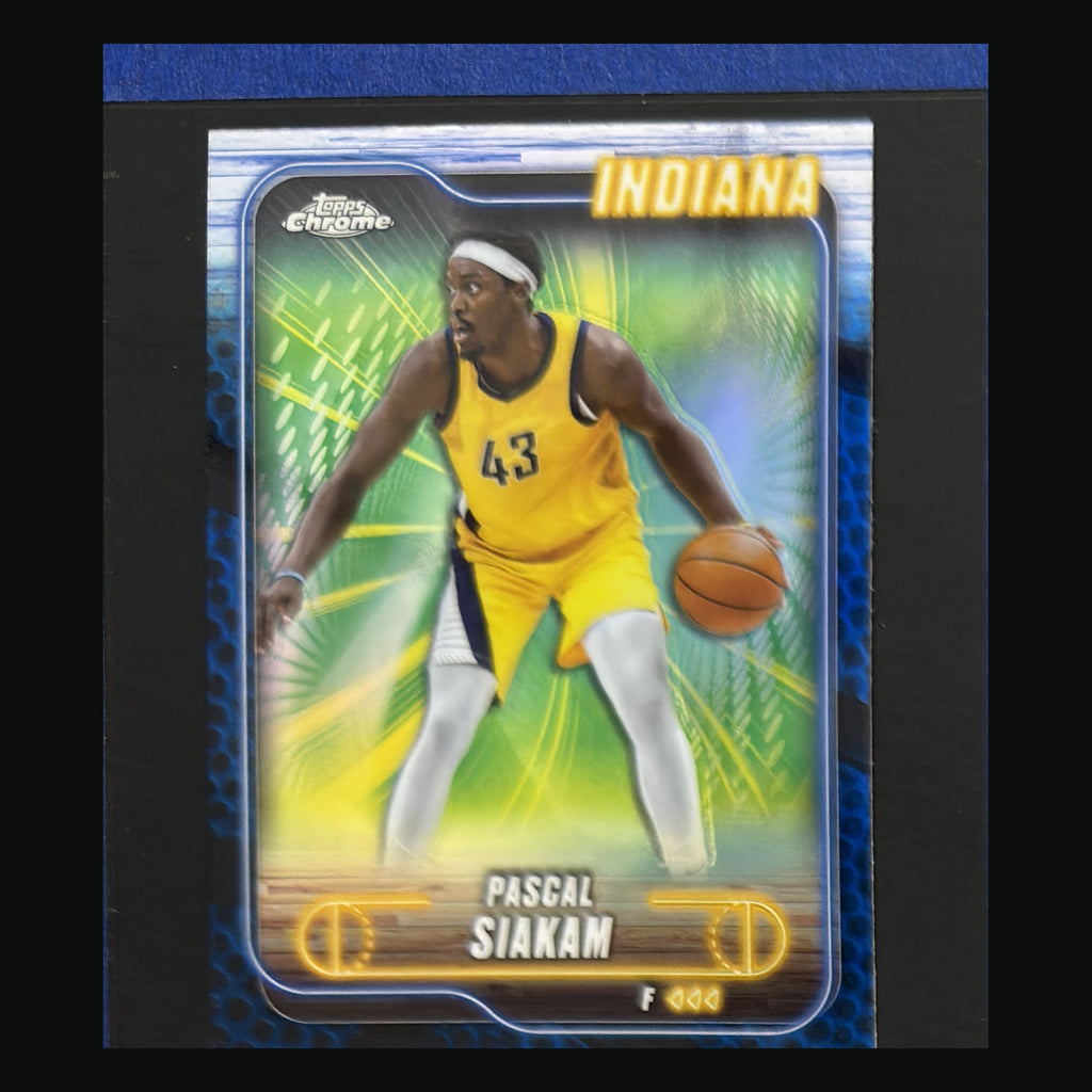 2024-25 Topps Chrome Blue Basketball Refractor Pascal Siakam #64 — front image