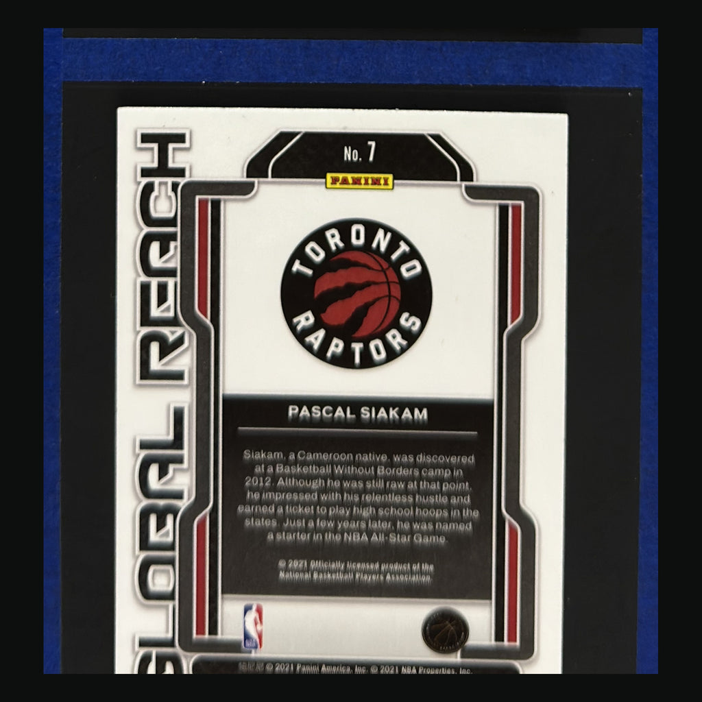 2021-22 Panini Prizm Global Reach Pascal Siakam #7 — back image
