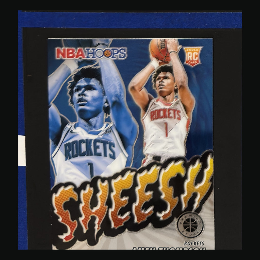 2023-24 Panini NBA Hoops Premium Stock Sheesh! Amen Thompson #4 — front view