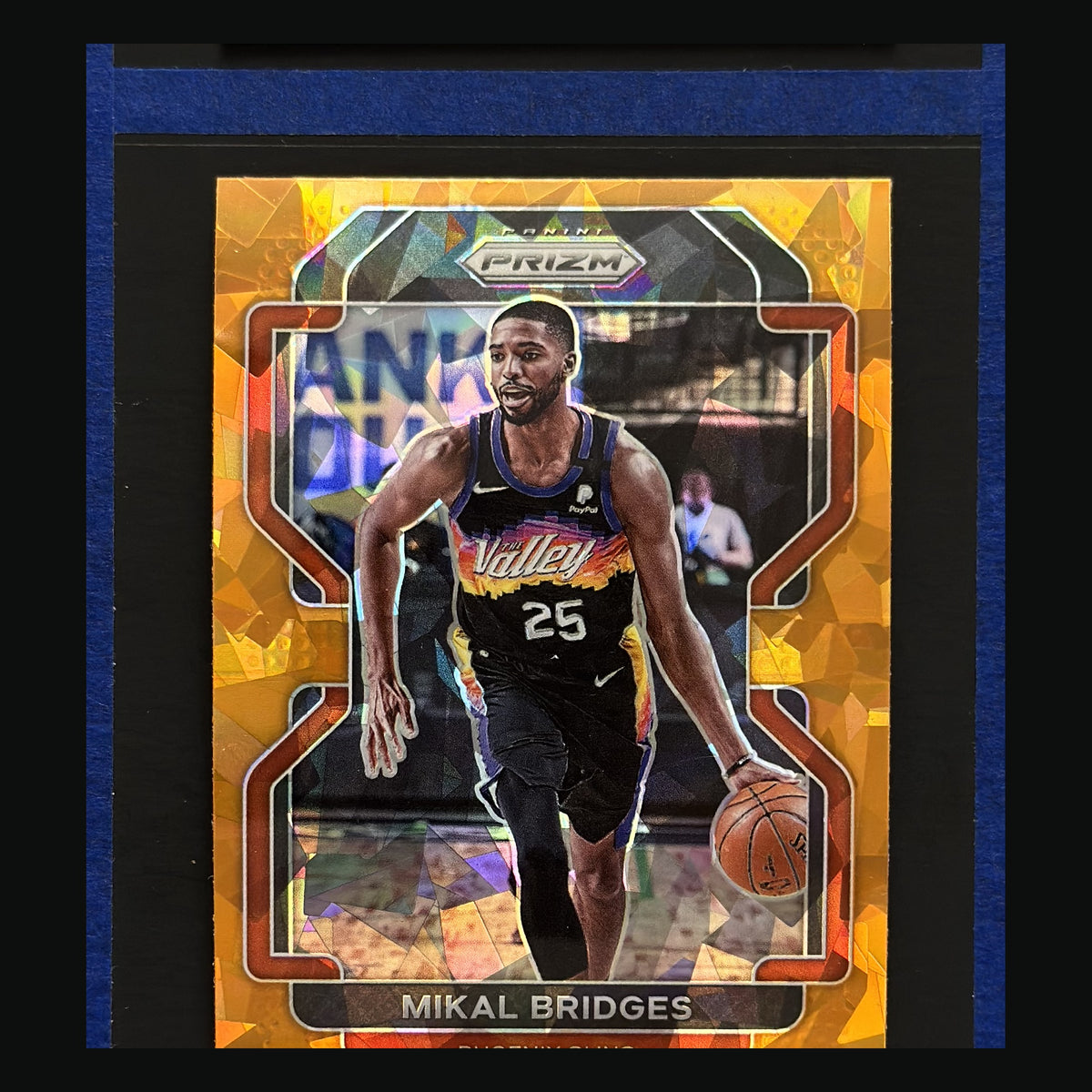 2021-22 Panini Prizm Orange Ice Prizm Mikal Bridges #27 — front view