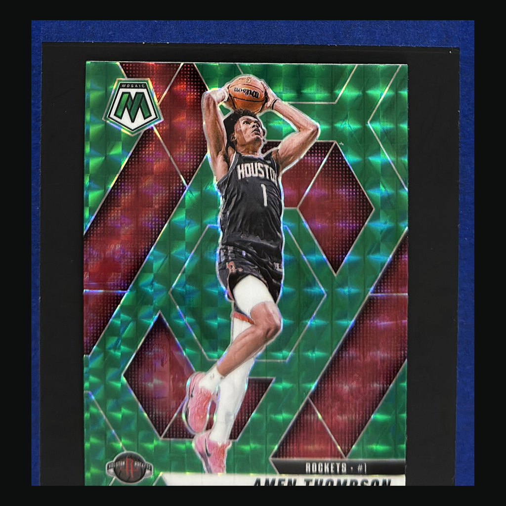 2024-25 Panini Mosaic Green Mosaic Prizm Amen Thompson #10 — front view