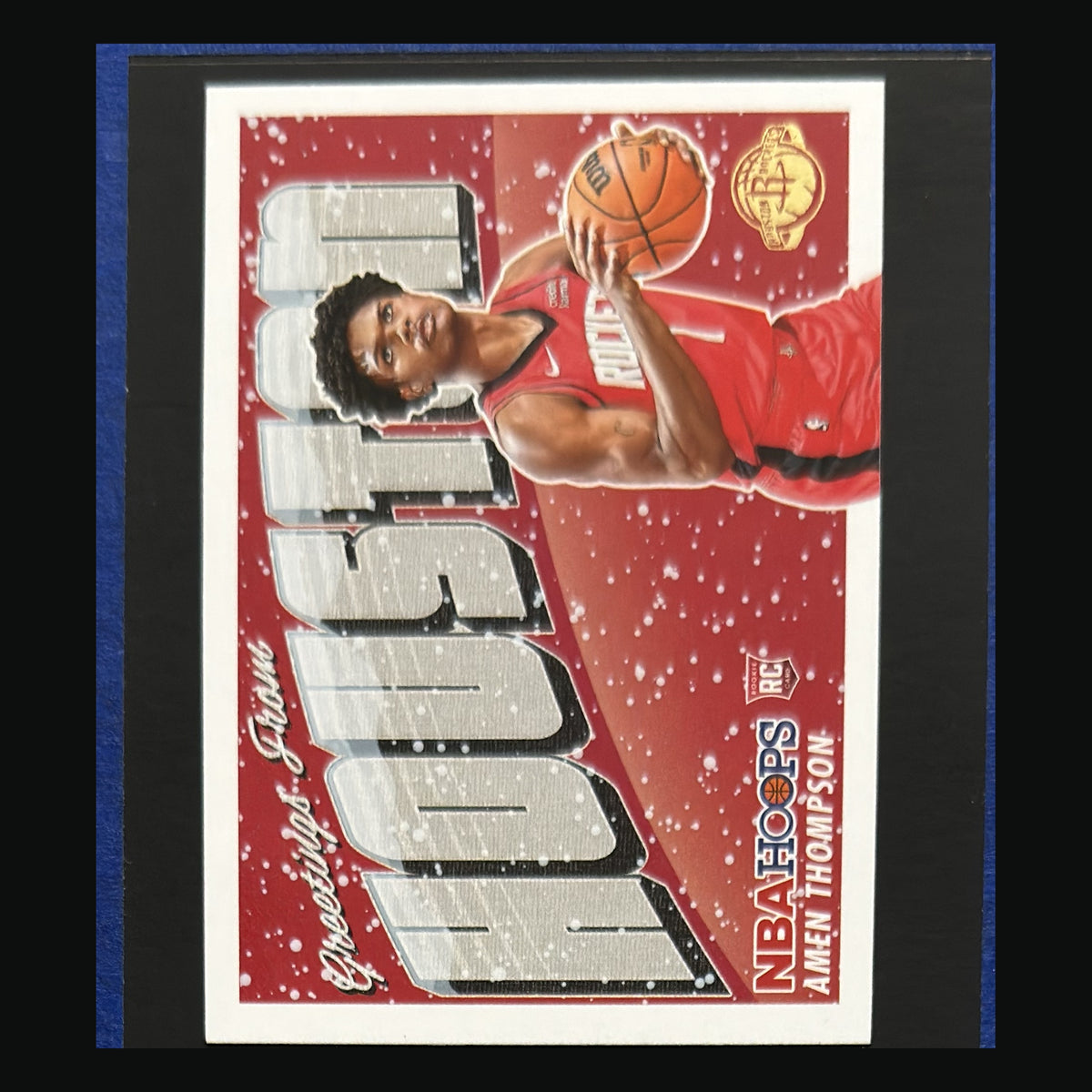 2023-24 Panini NBA Hoops Rookie Greetings Winter Amen Thompson #8 — front view