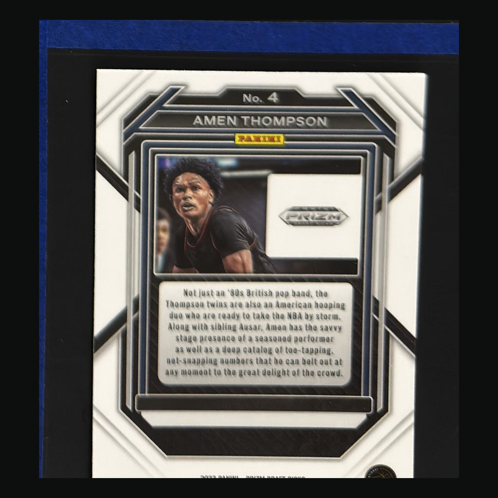 2023 Panini Prizm Draft Picks Amen Thompson #4 — back view