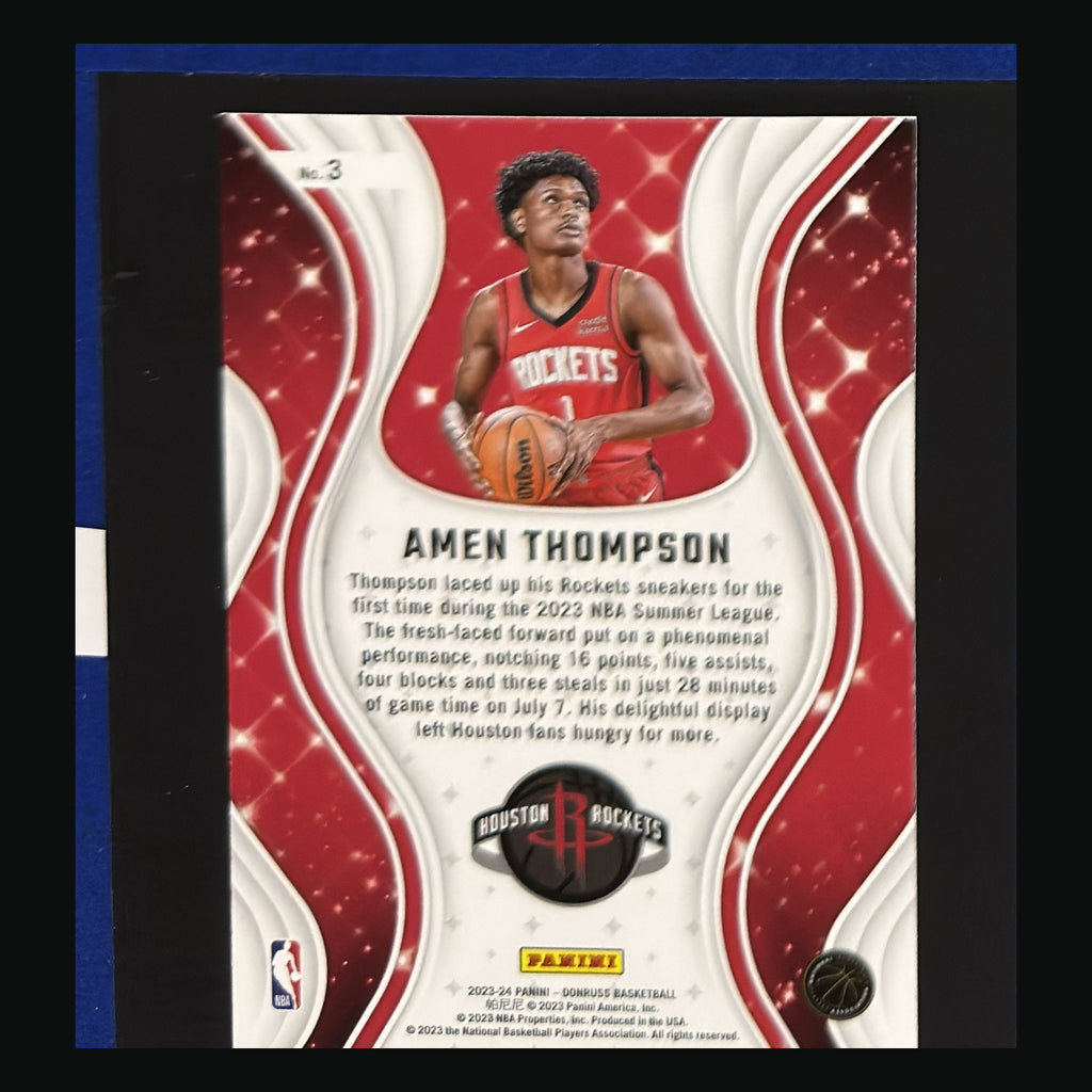 2023-24 Panini Donruss Magicians Amen Thompson #3 — back view