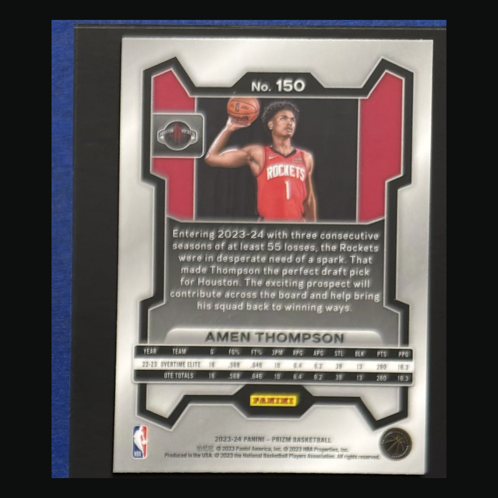 2023-24 Panini Prizm Amen Thompson #150 — back view