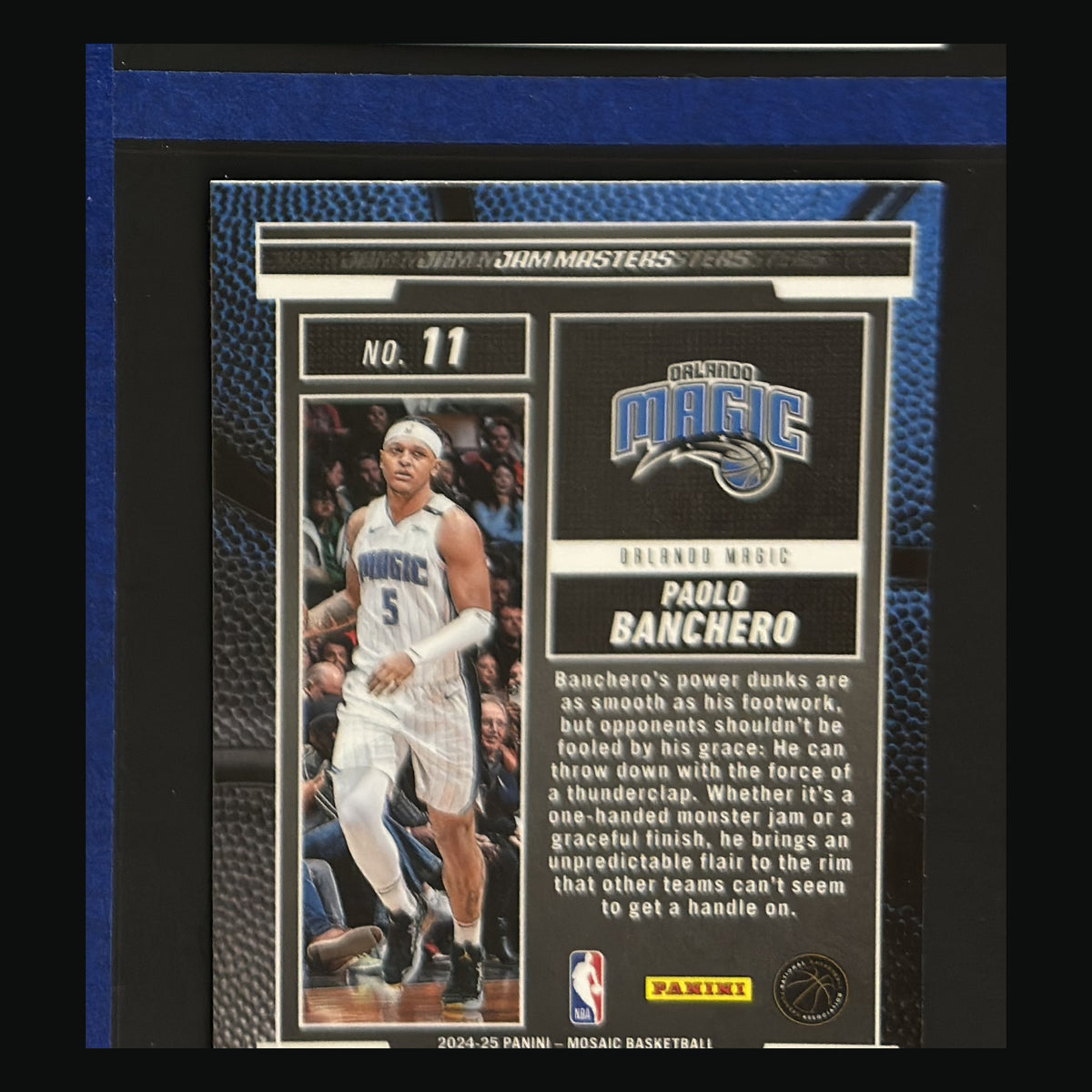 2024-25 Panini Mosaic Jam Masters Paolo Banchero #11 — back view