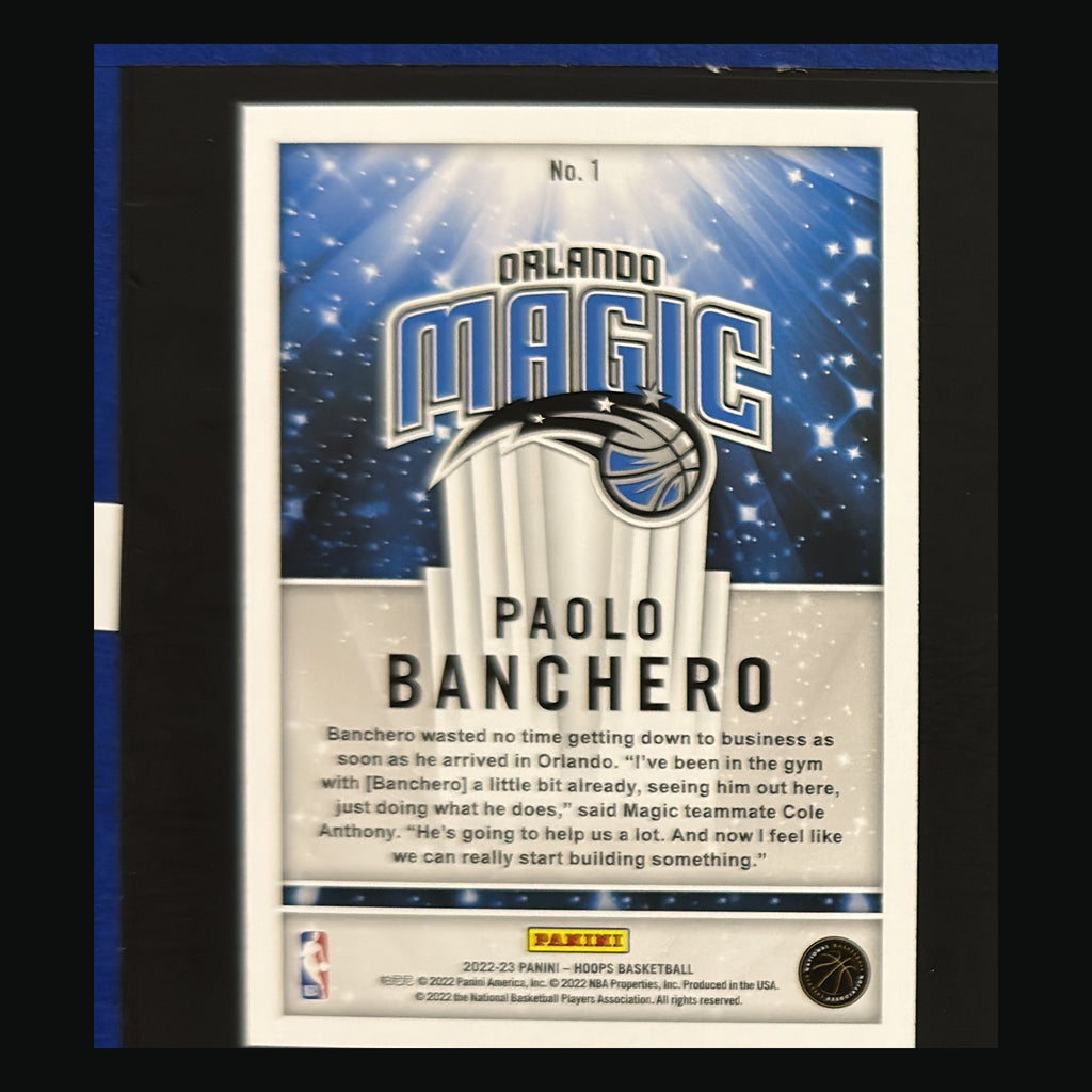 2022-23 Panini NBA Hoops Now Playing Paolo Banchero #1 - back