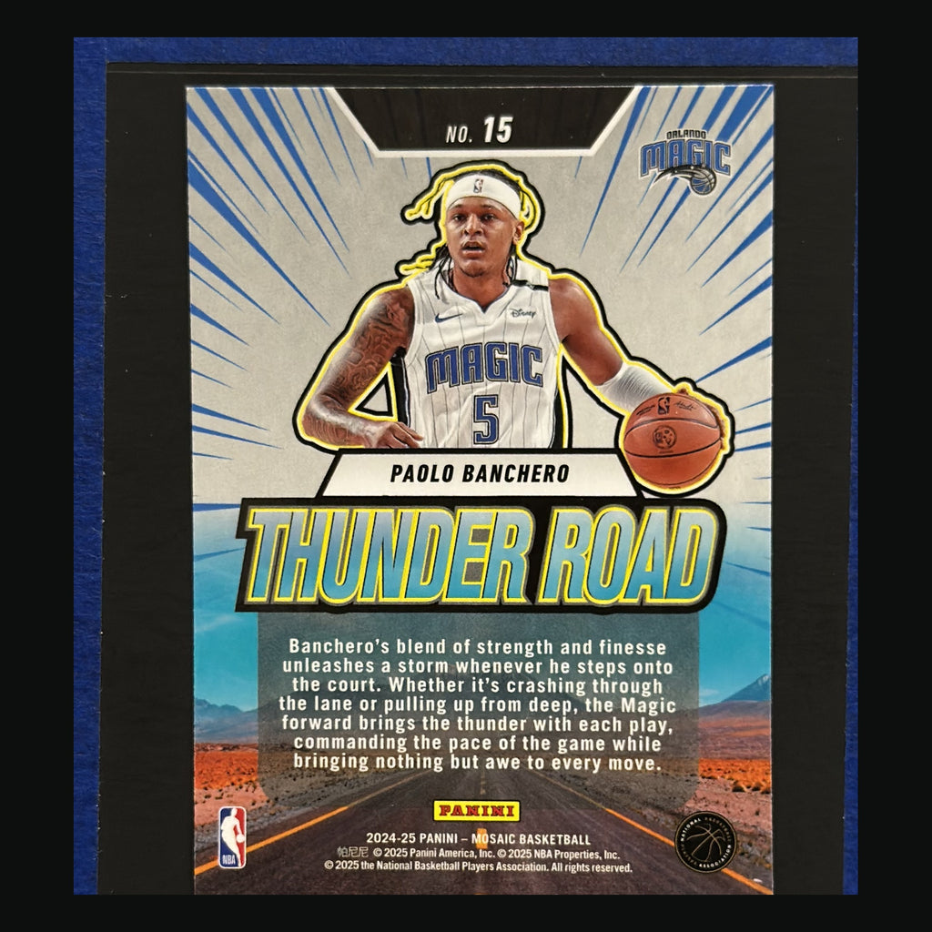 2024-25 Panini Mosaic Thunder Road Paolo Banchero #15 - back