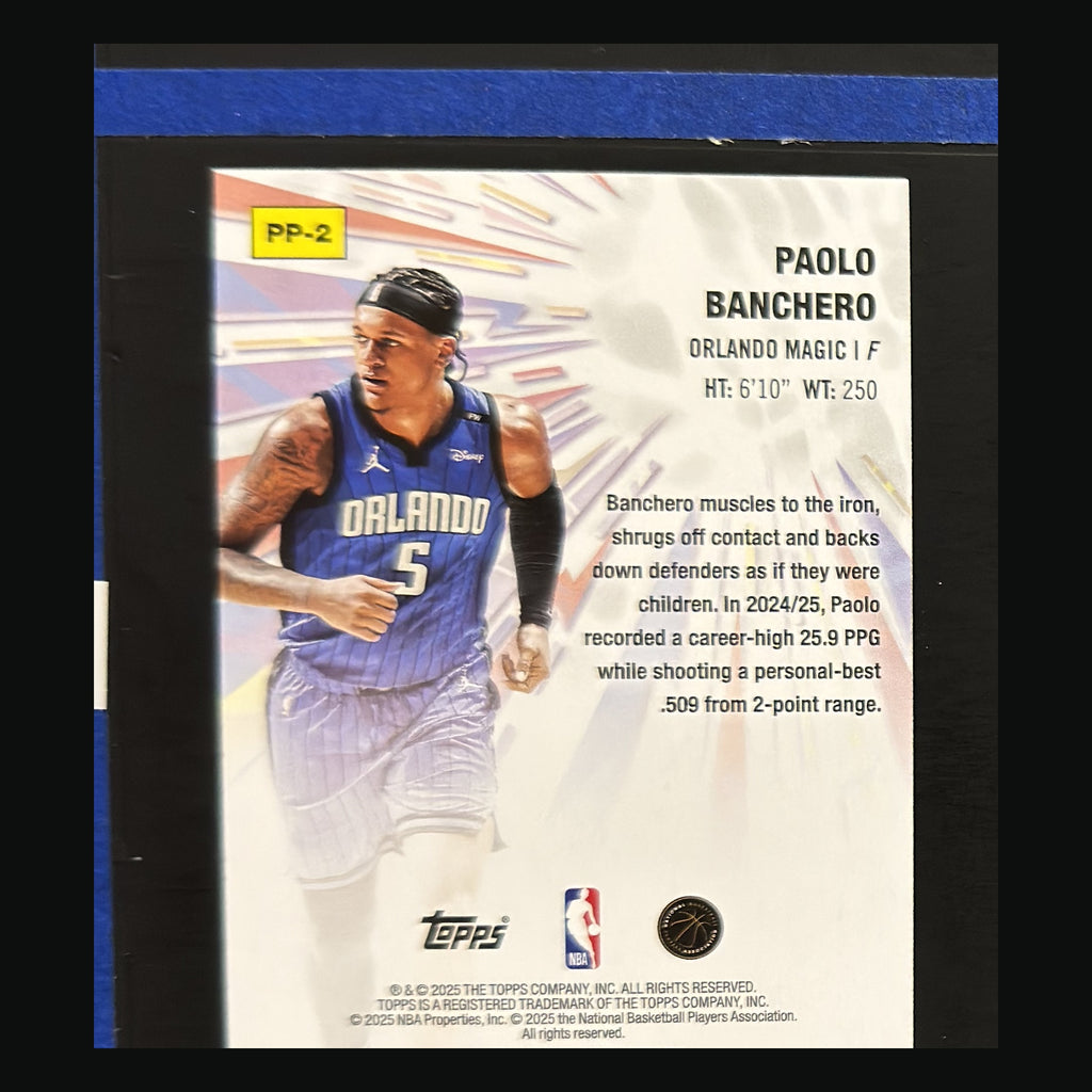 2025-26 Topps Power Players Paolo Banchero #PP-2 — back view