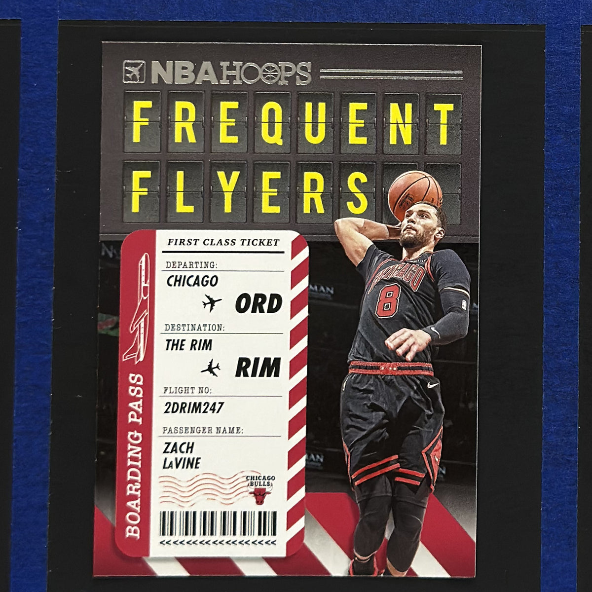 2020-21 Panini NBA Hoops Frequent Flyers Zach LaVine #12 — front view