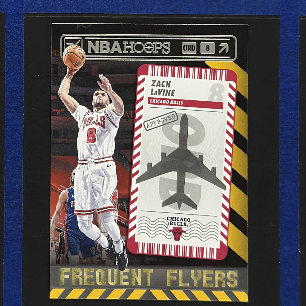 2021-22 Panini NBA Hoops Frequent Flyers Zach LaVine #11 — front view