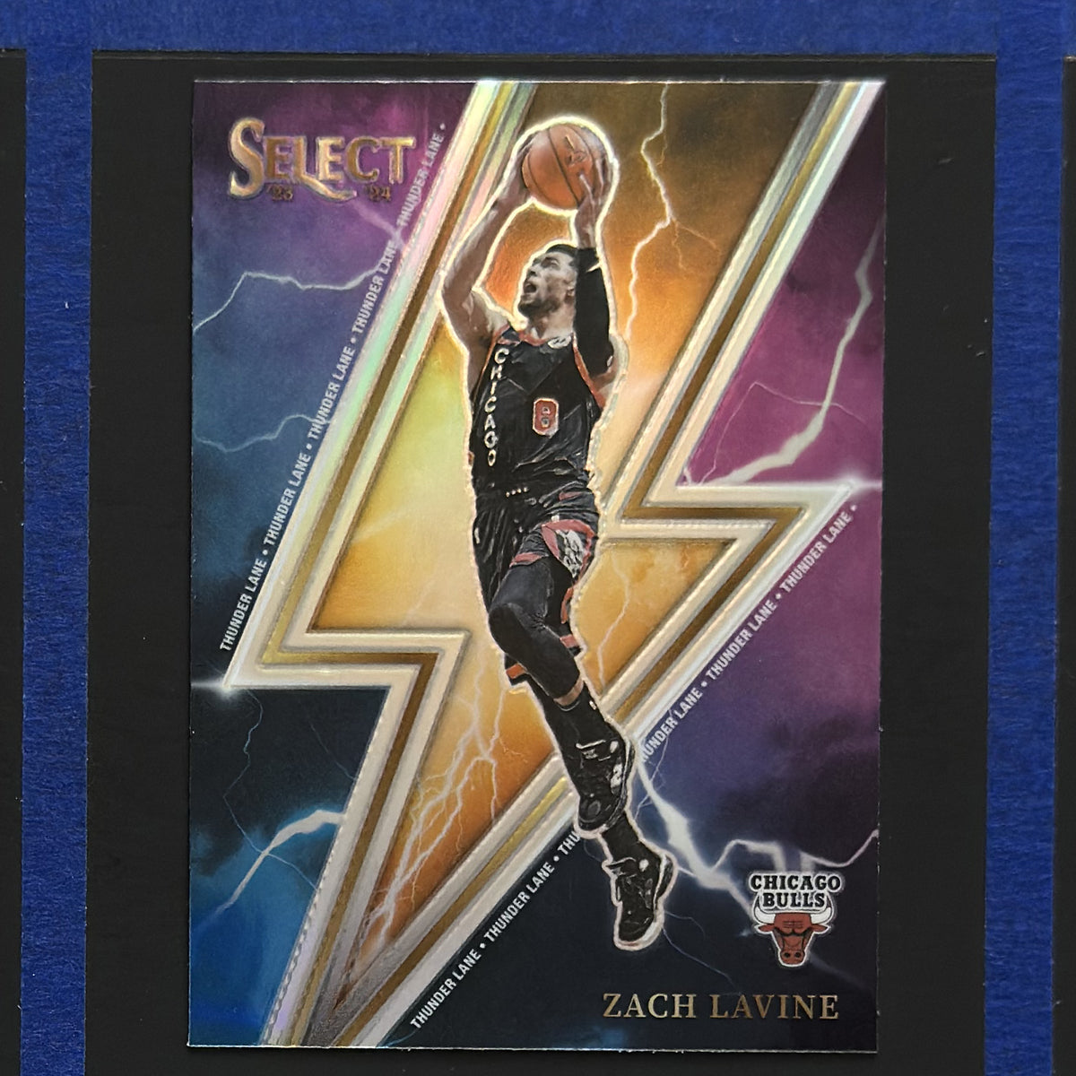 2023-24 Panini Select Thunder Lane Silver Zach LaVine #2 — front view
