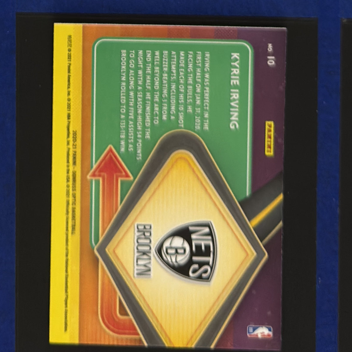 2020-21 Panini Donruss Optic Express Lane Kyrie Irving #10 — back view