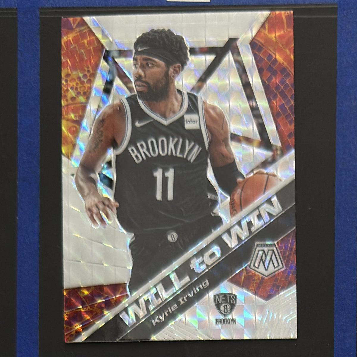 2019-20 Panini Mosaic Will to Win Mosaic Kyrie Irving #3 — front view