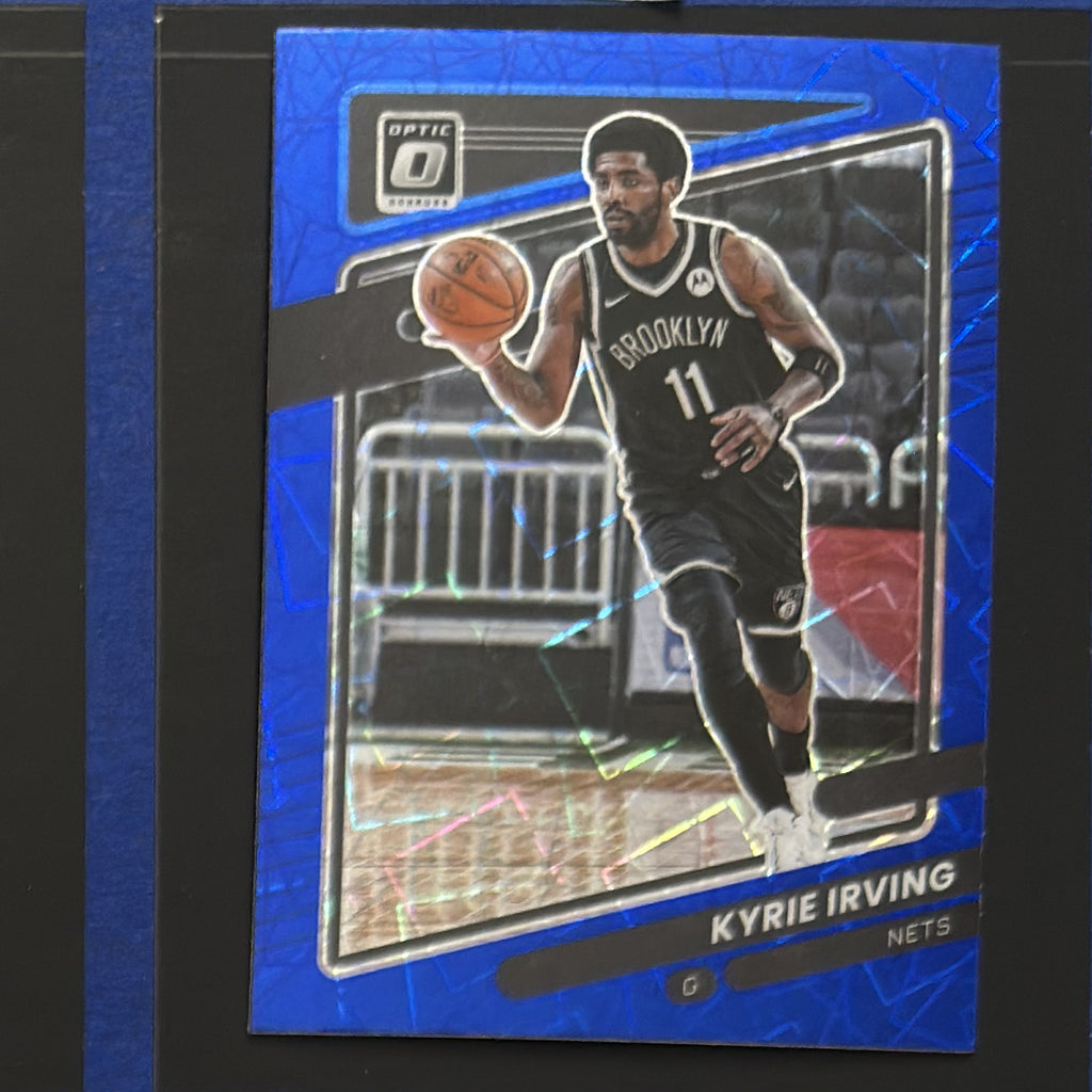2021-22 Panini Donruss Optic Blue Velocity Kyrie Irving #96 — front view