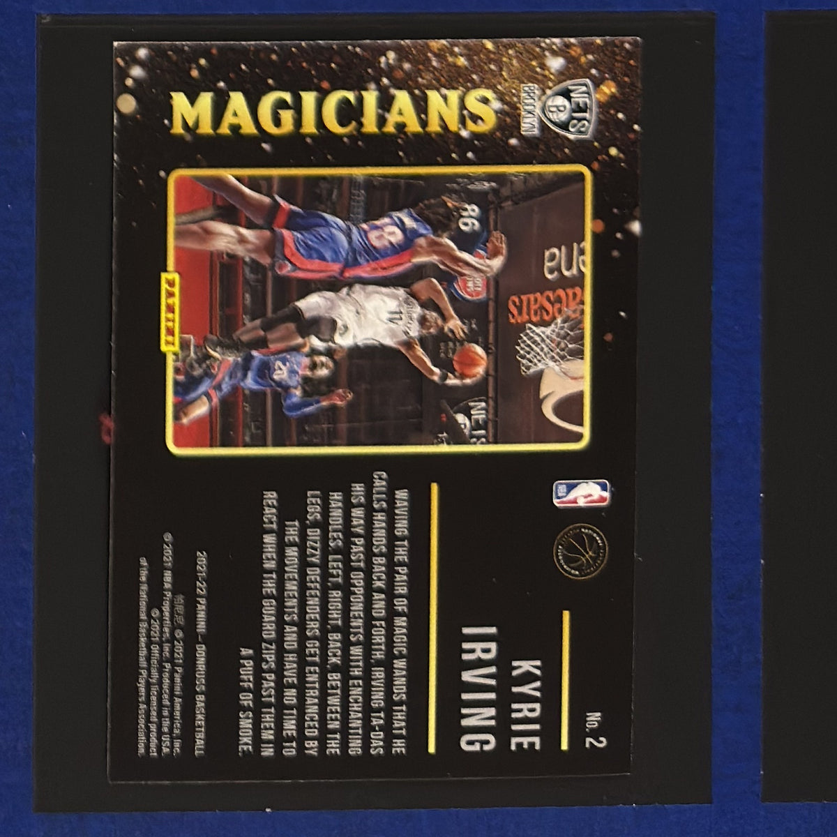 2021-22 Panini Donruss Magicians Kyrie Irving #2 — back view