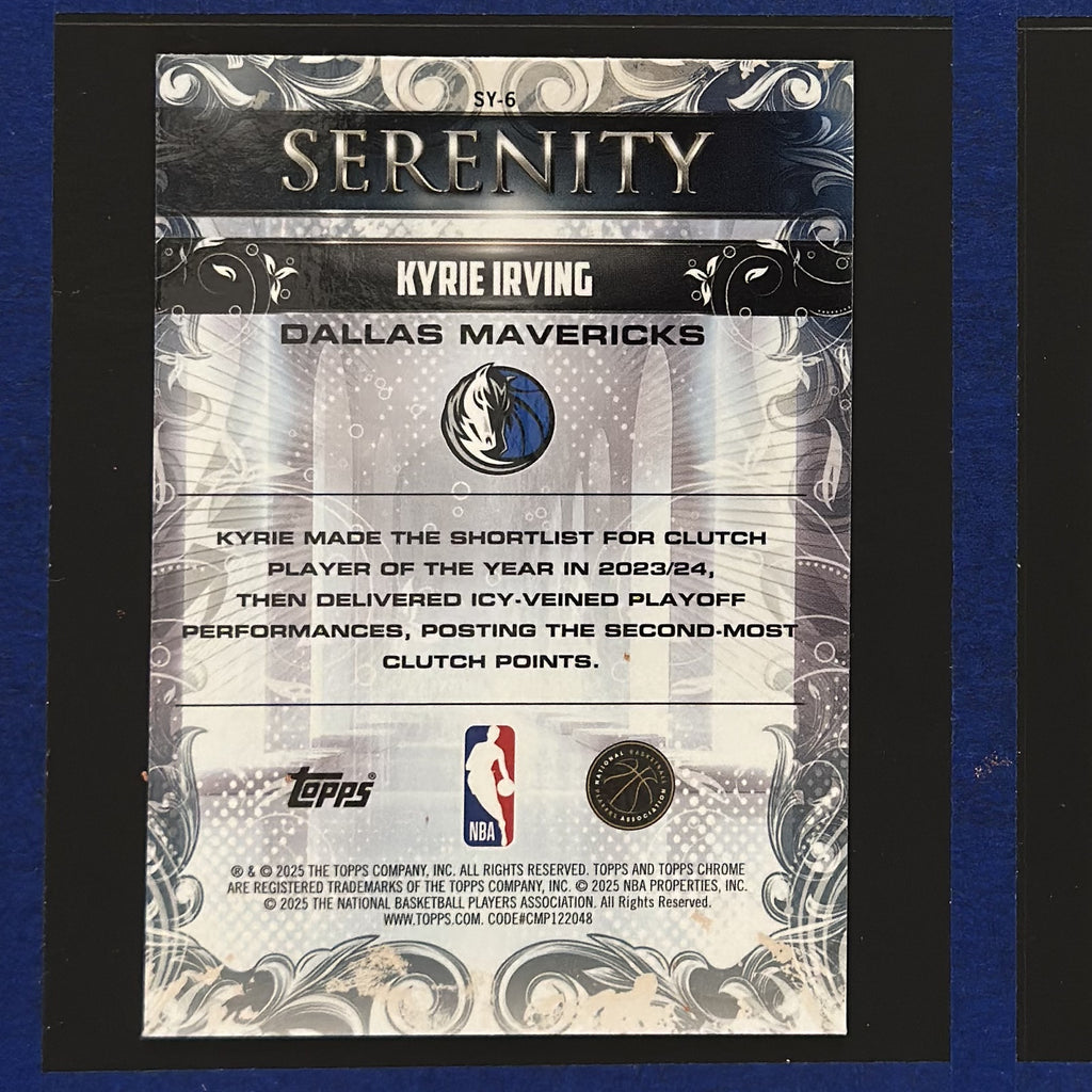 2025-26 Topps Chrome Serenity Kyrie Irving #SY-6 — back view