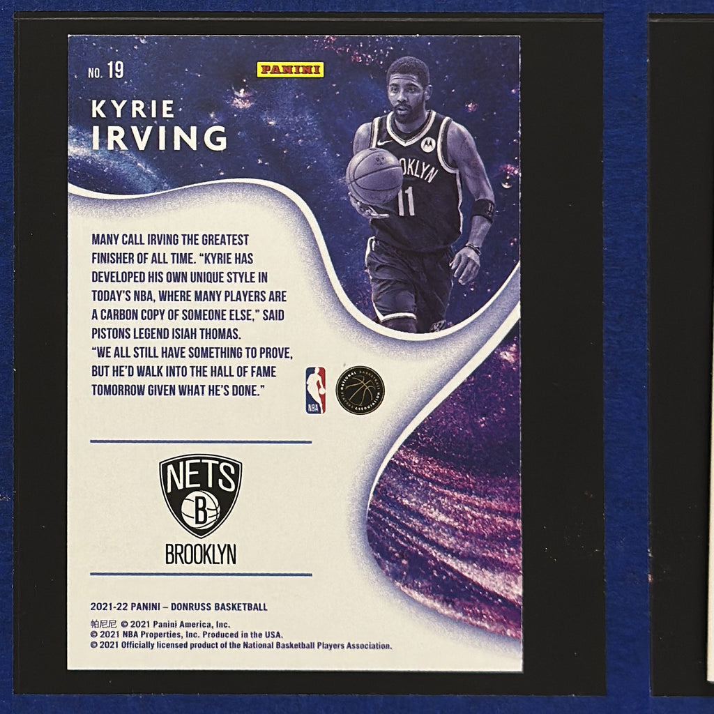 2021-22 Panini Donruss Complete Players Kyrie Irving #19 — back view