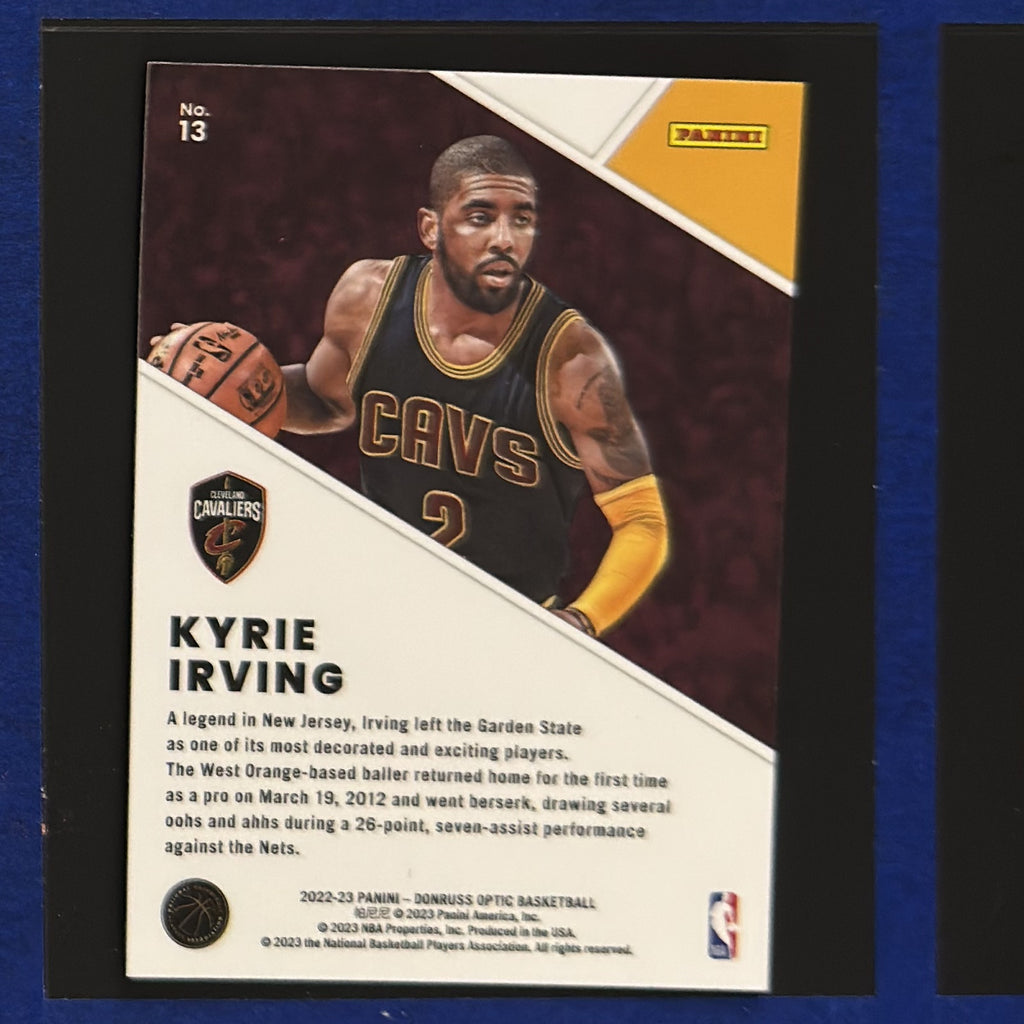 2022-23 Panini Donruss Optic Winner Stays Kyrie Irving #13 — back view