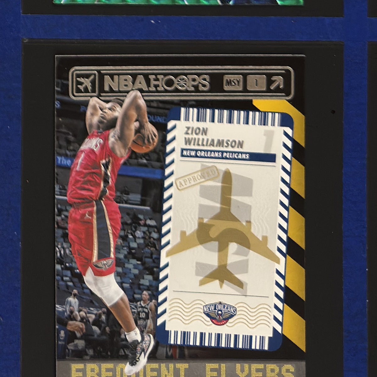 2021-22 Panini NBA Hoops Frequent Flyers Zion Williamson #1 — front view