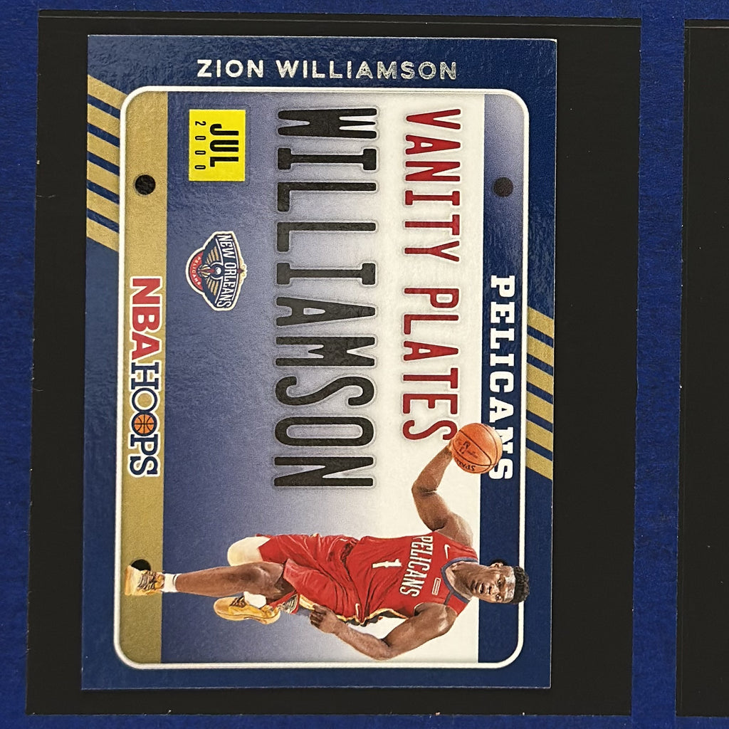 2020-21 Panini NBA Hoops Vanity Plates Zion Williamson #1 — front view