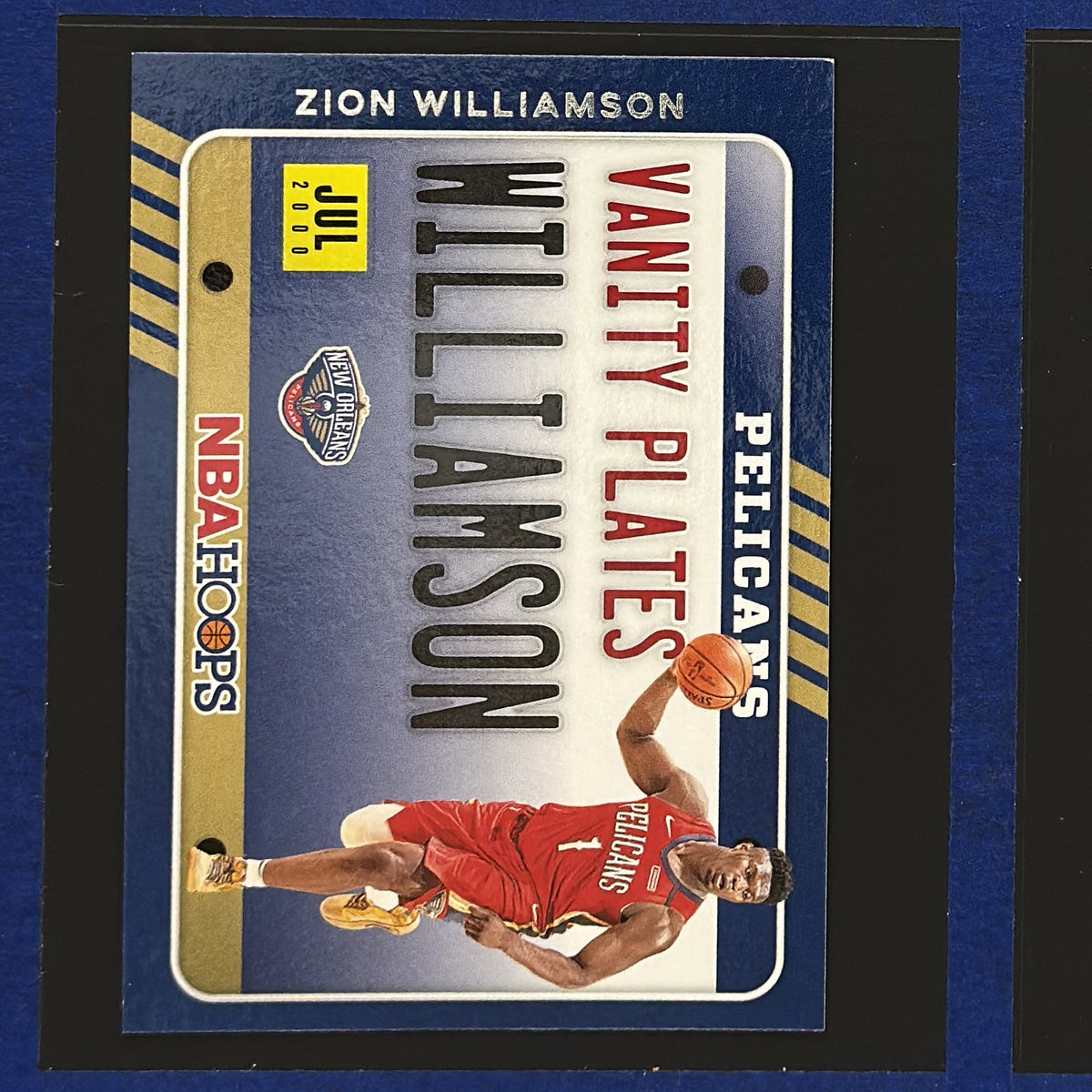 2020-21 Panini NBA Hoops Vanity Plates Zion Williamson #1 — front view