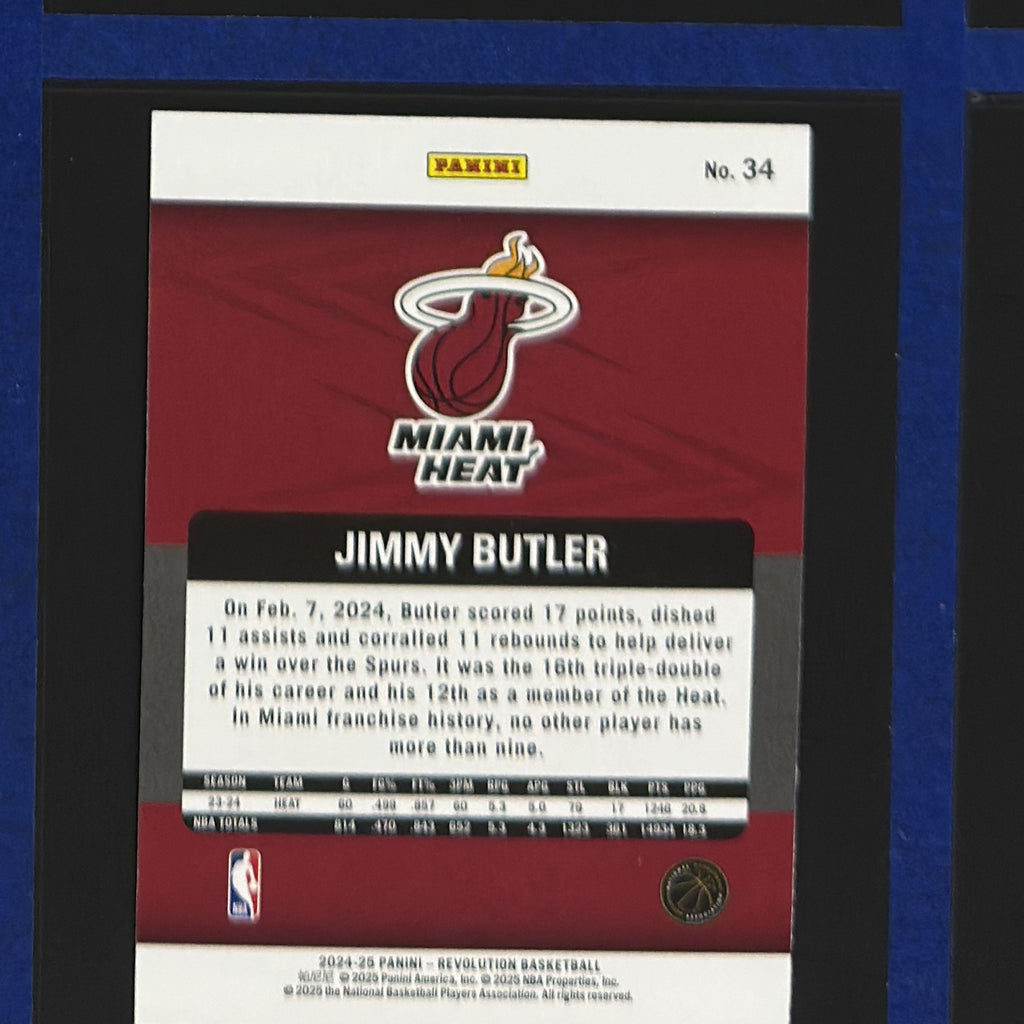 2024-25 Panini Revolution Jimmy Butler #34 — back view