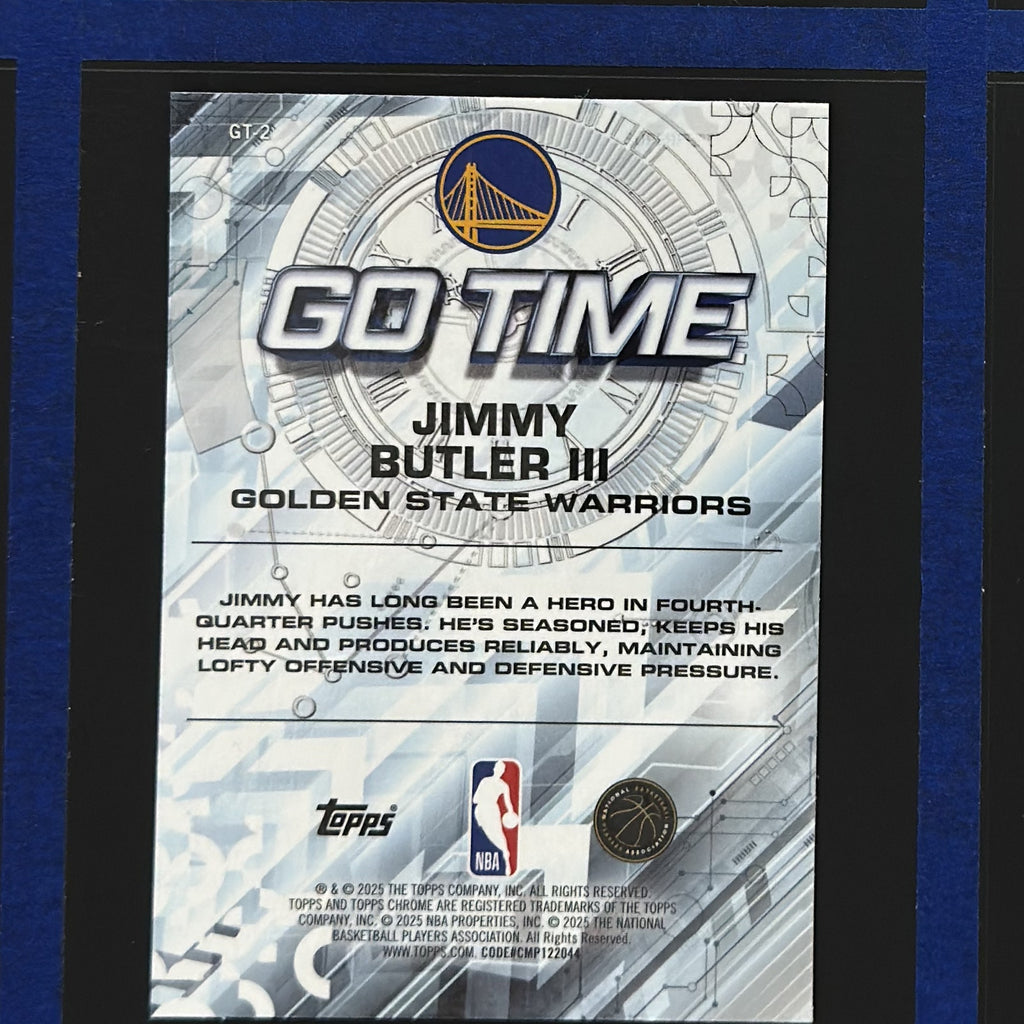 2025-26 Topps Chrome Go Time Jimmy Butler #GT-2 — back view