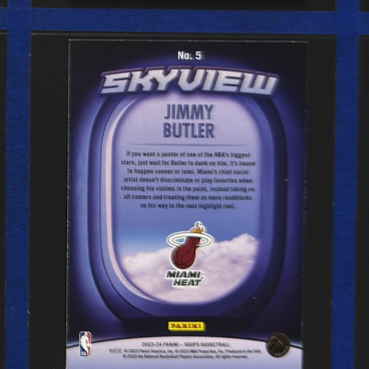 2023-24 Panini NBA Hoops Skyview Jimmy Butler #5 — back view