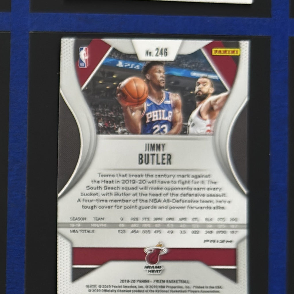 2019-20 Panini Prizm Orange Ice Prizm Jimmy Butler #246 — back view