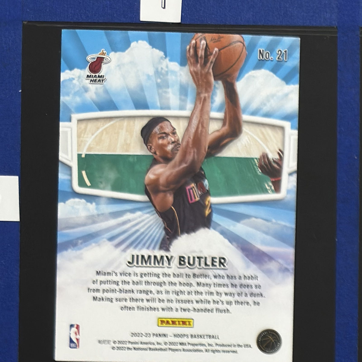 2022-23 Panini NBA Hoops Skyview Jimmy Butler #21 — back view