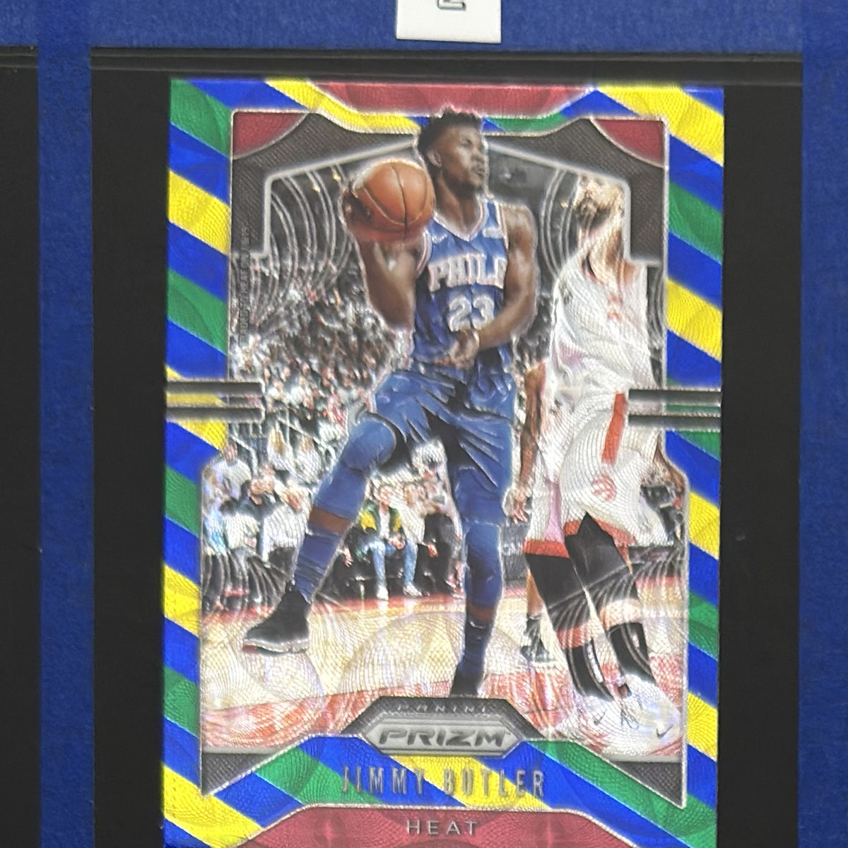 2019-20 Panini Prizm Choice Blue Yellow Green Prizm Jimmy Butler #246 — front view