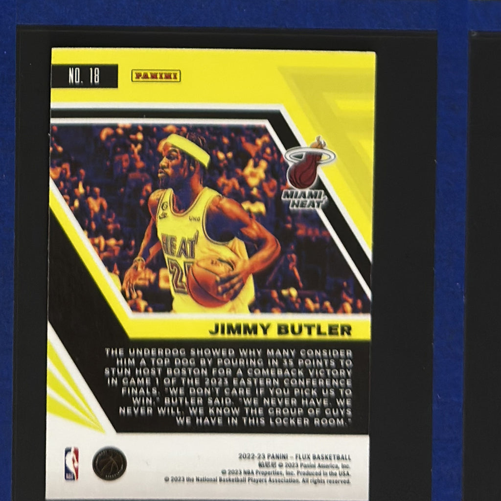 2022-23 Panini Flux Jimmy Butler #18 — back view