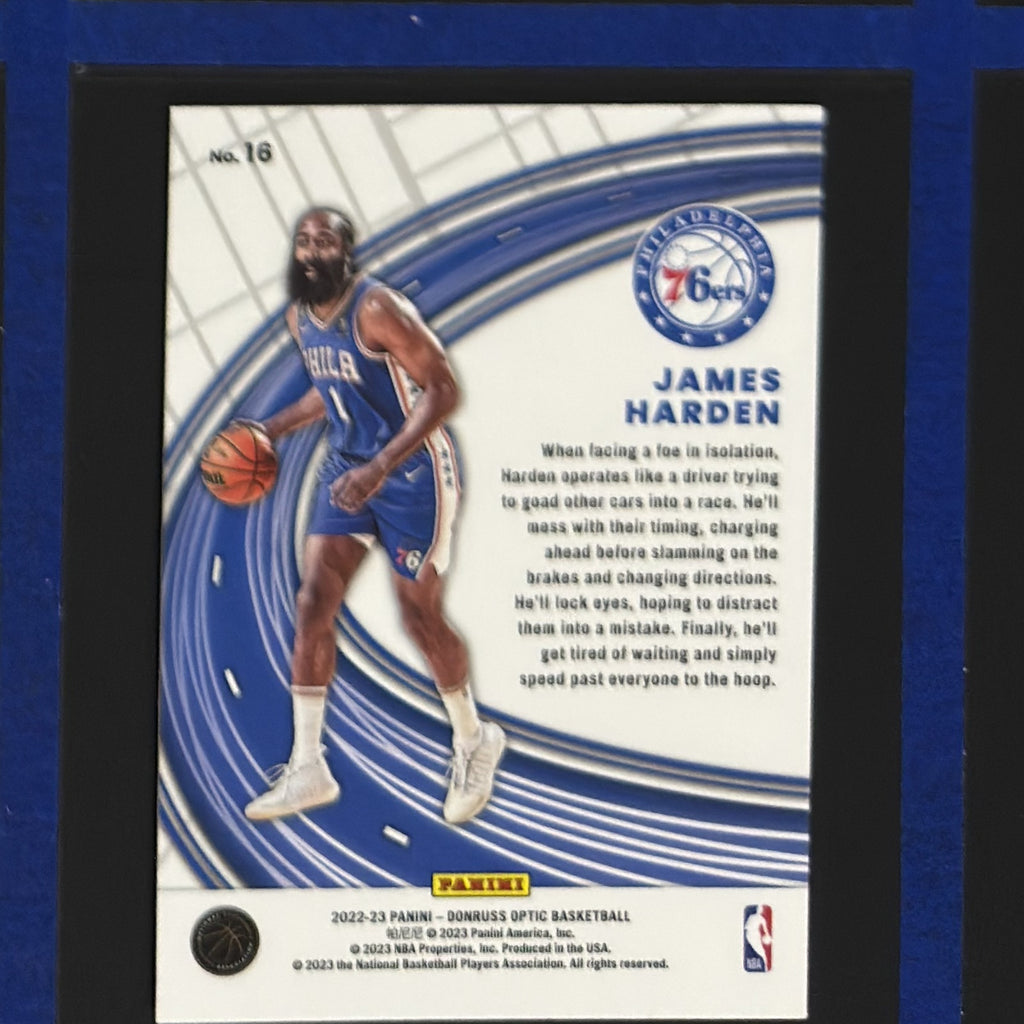 2022-23 Panini Donruss Optic Express Lane James Harden #16 — back view