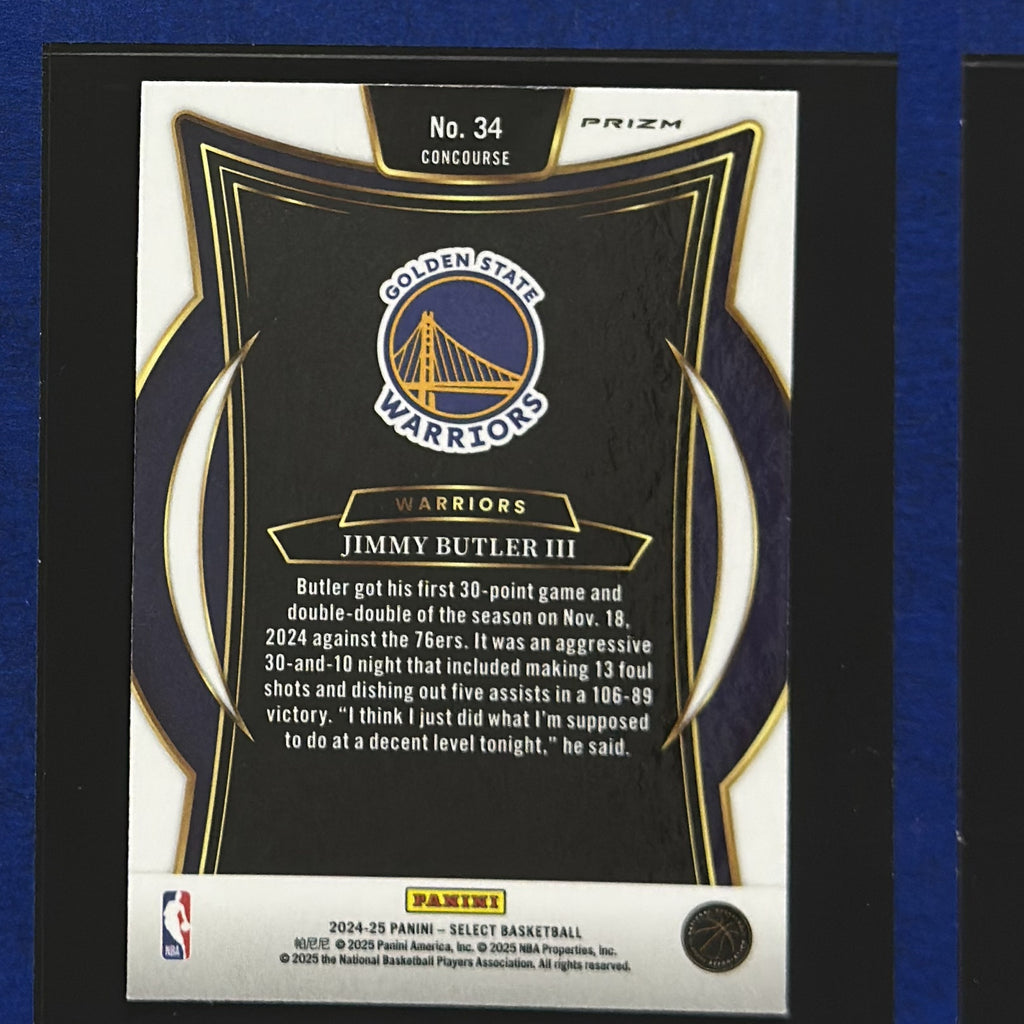 2024-25 Panini Select Concourse Jimmy Butler III #34 — back view