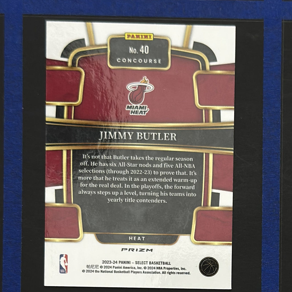 2023-24 Panini Select Concourse Jimmy Butler #40 — back view