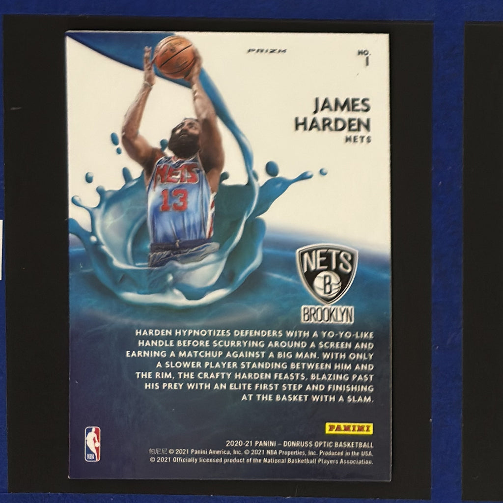2020-21 Panini Donruss Optic Splash! James Harden #1 — back view