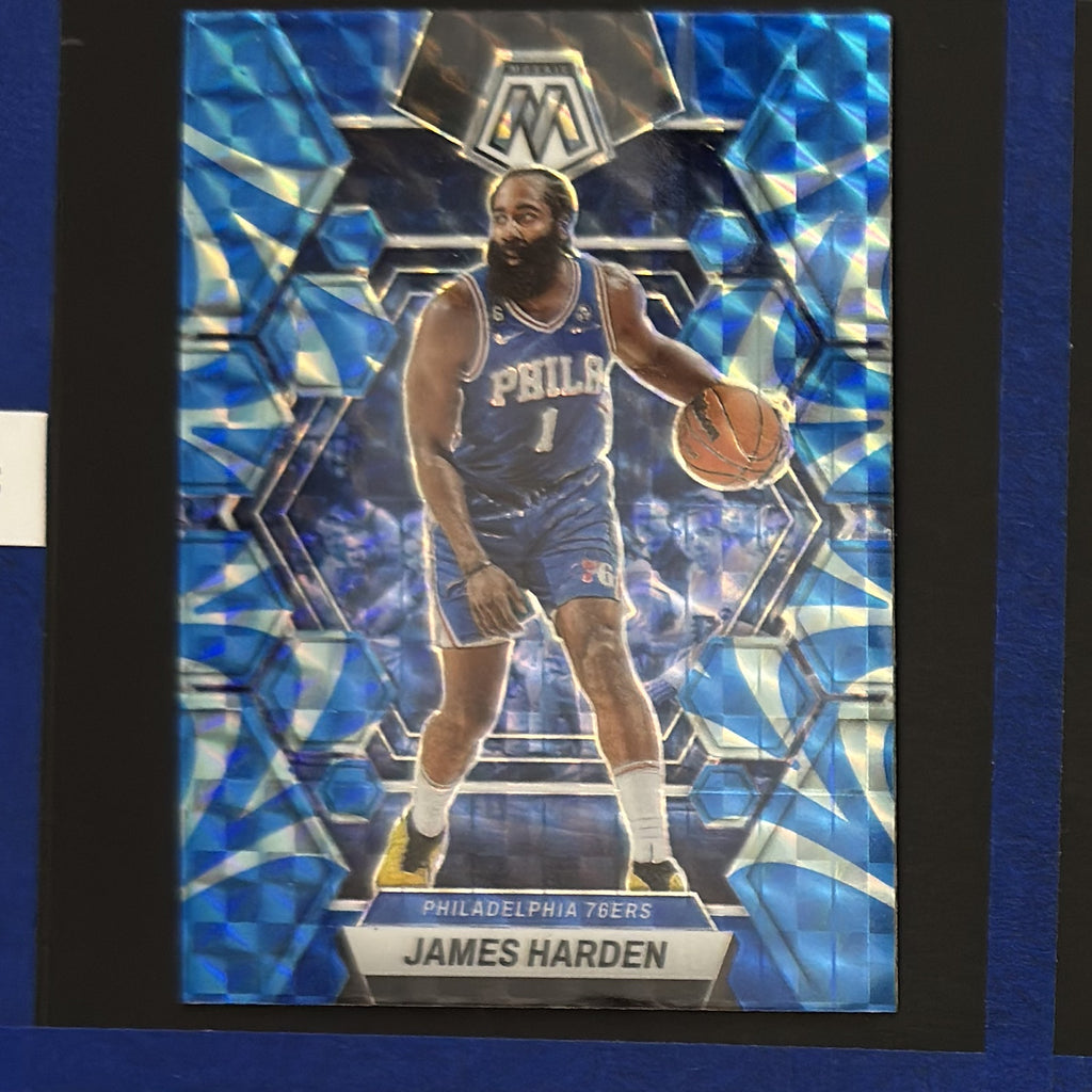 2022-23 Panini Mosaic Blue Wave James Harden #55 — front view
