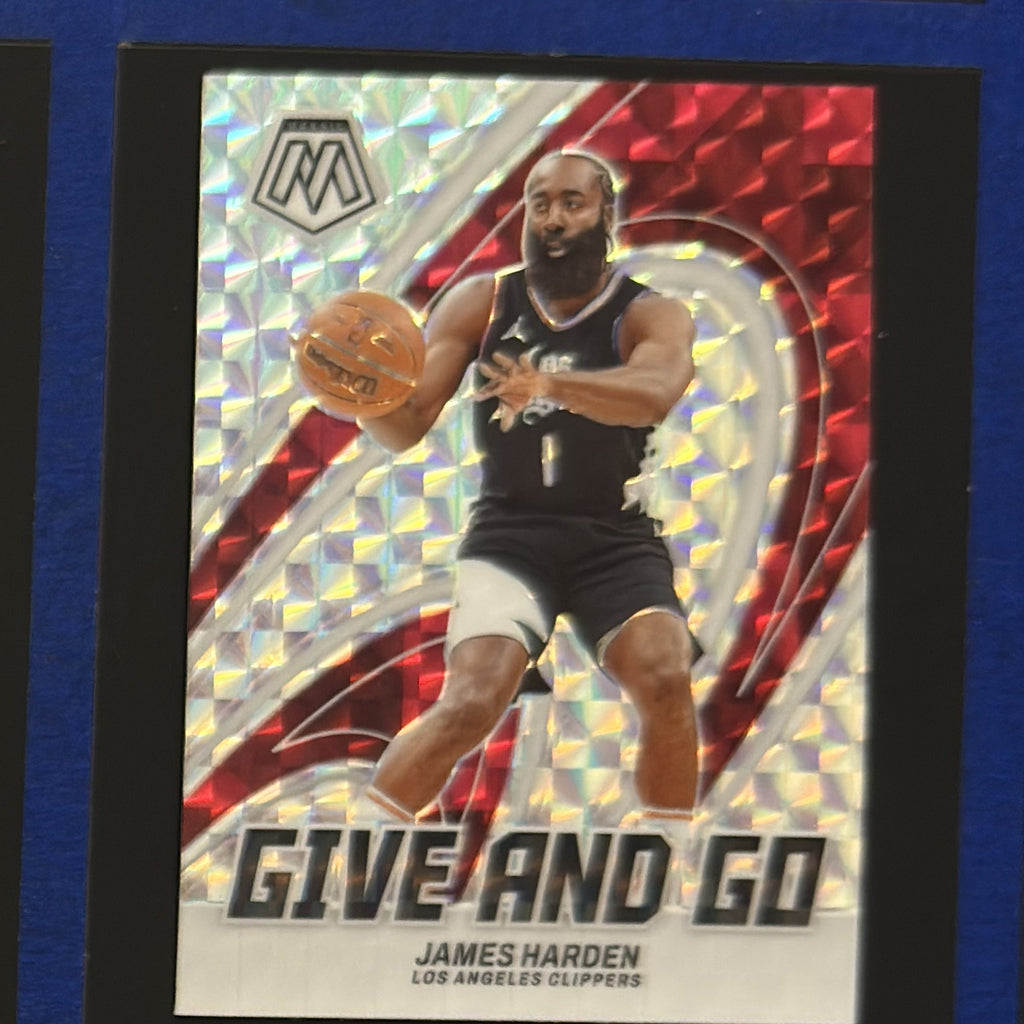 2023-24 Panini Mosaic Give and Go James Harden #15 — front view