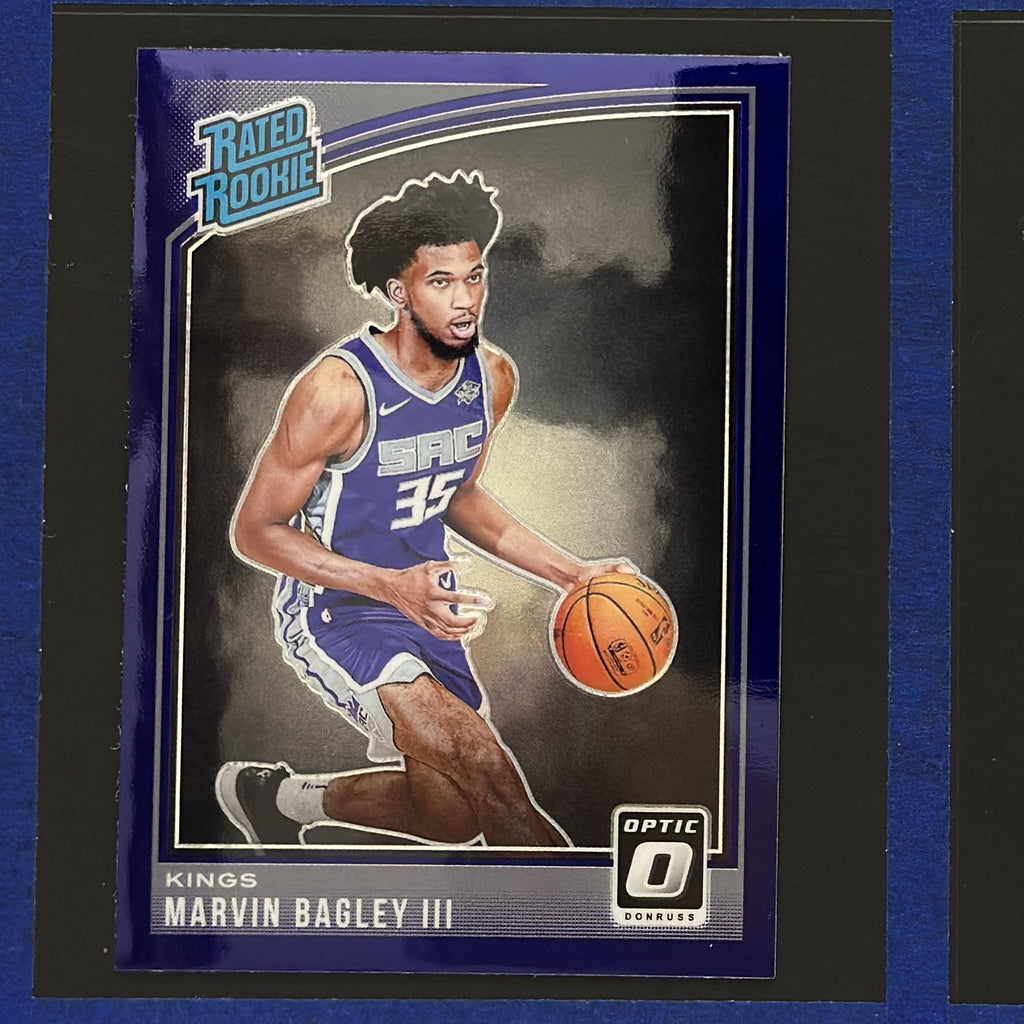 2018-19 Panini Donruss Optic Rated Rookie Purple Prizm Marvin Bagley III RC #168 — front view