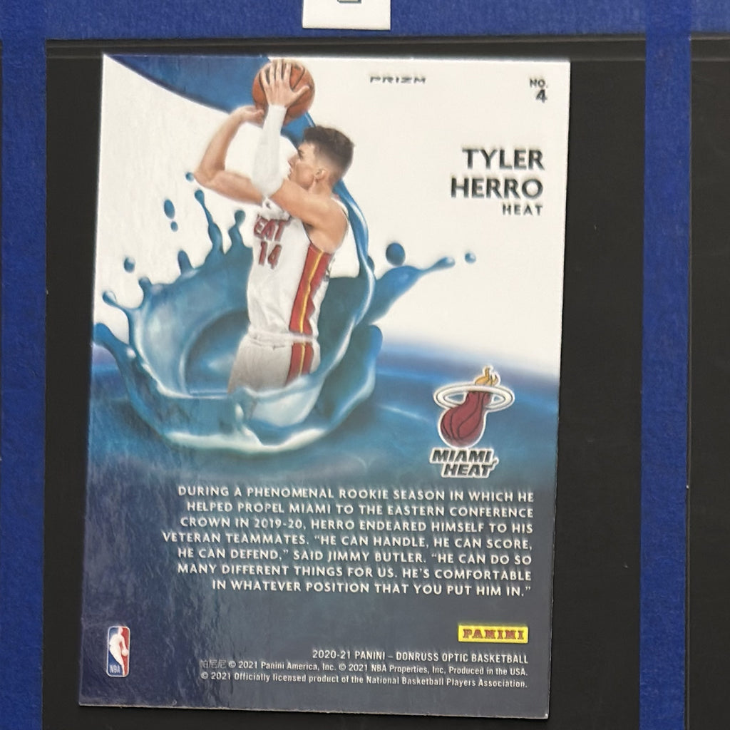 2020-21 Panini Donruss Optic Splash! Holo Tyler Herro #4 — back view