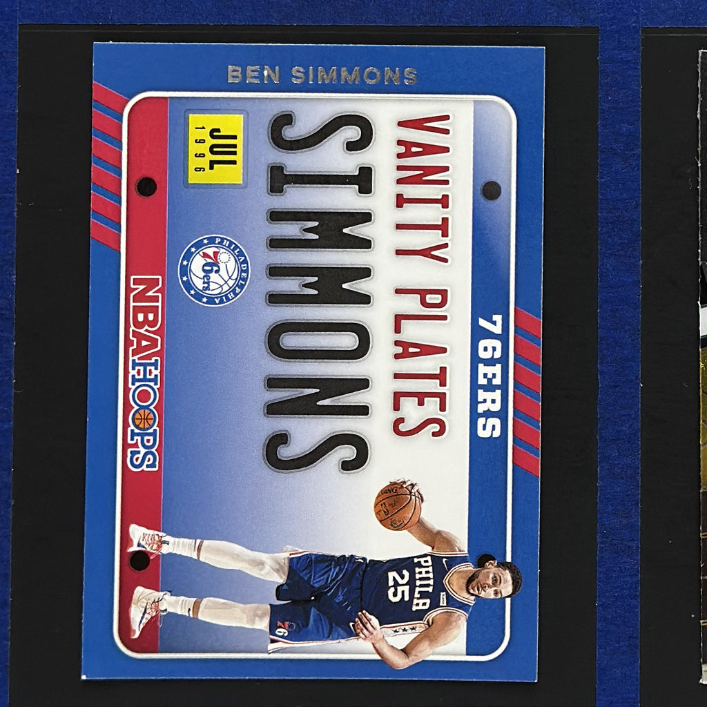 2020-21 Panini NBA Hoops Vanity Plates Ben Simmons #20 — front view