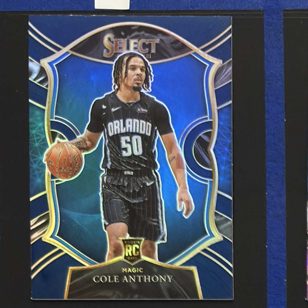 2020-21 Panini Select Concourse Blue Prizm Cole Anthony RC #75 — front view