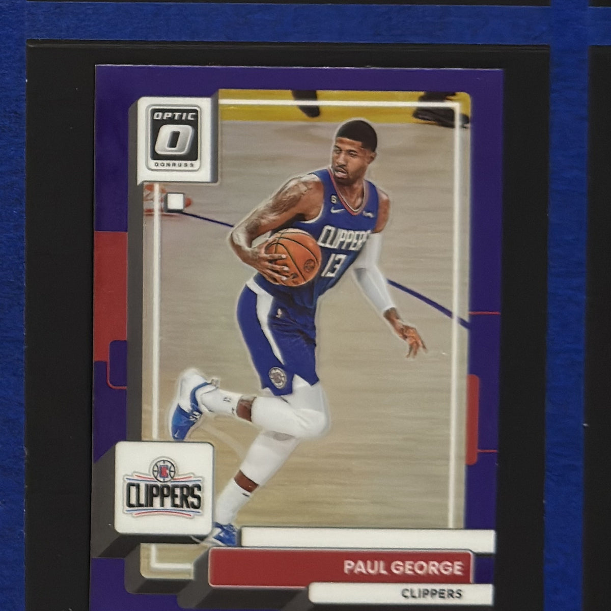 2022-23 Panini Donruss Optic Purple Paul George #110 — front view