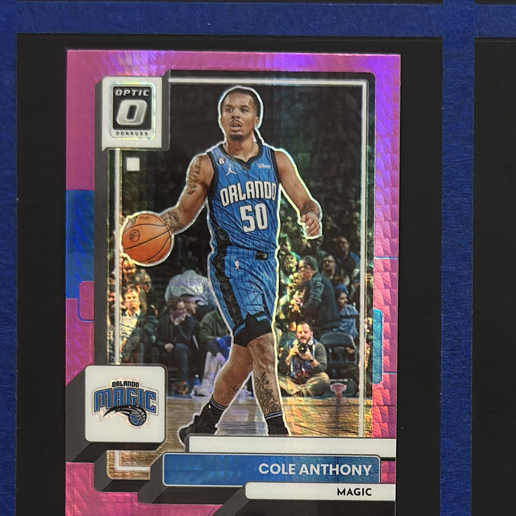2022-23 Panini Donruss Optic Purple Shock Prizm Cole Anthony #145 — front view