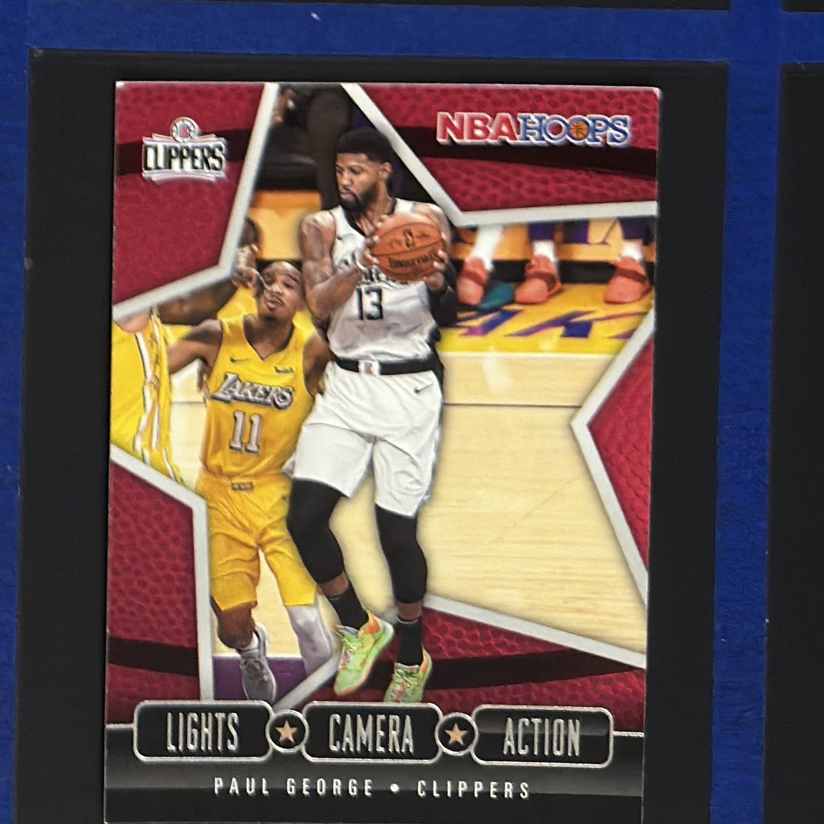2020-21 Panini NBA Hoops Lights Camera Action Paul George #2 — front view