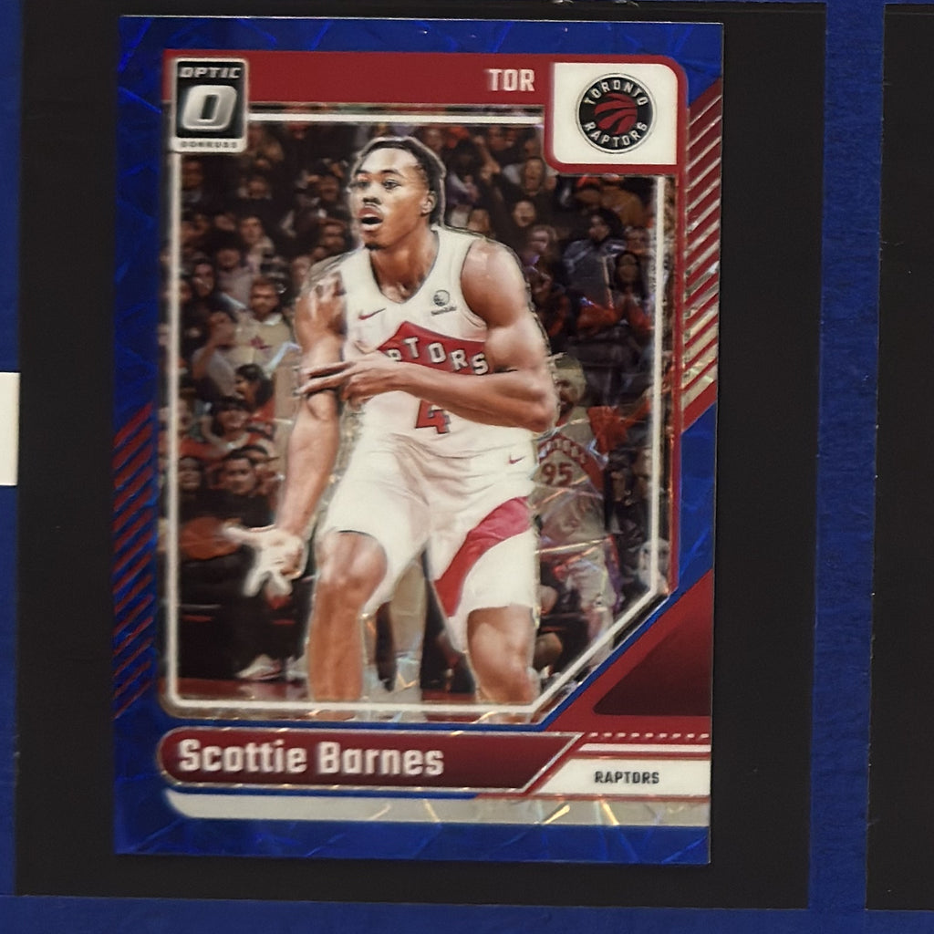 2024-25 Panini Donruss Optic Blue Velocity Scottie Barnes #8 — front view